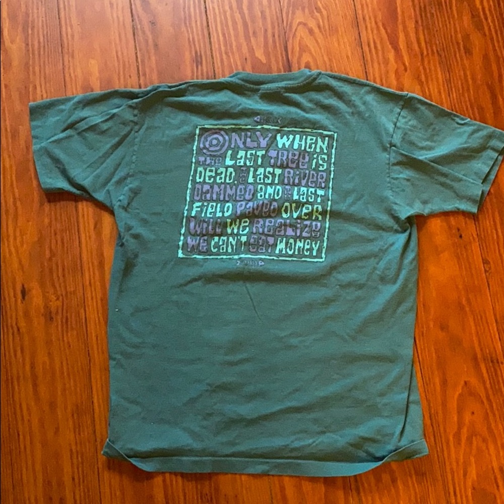 Environmental message t-shirt pre-shrink L EUC